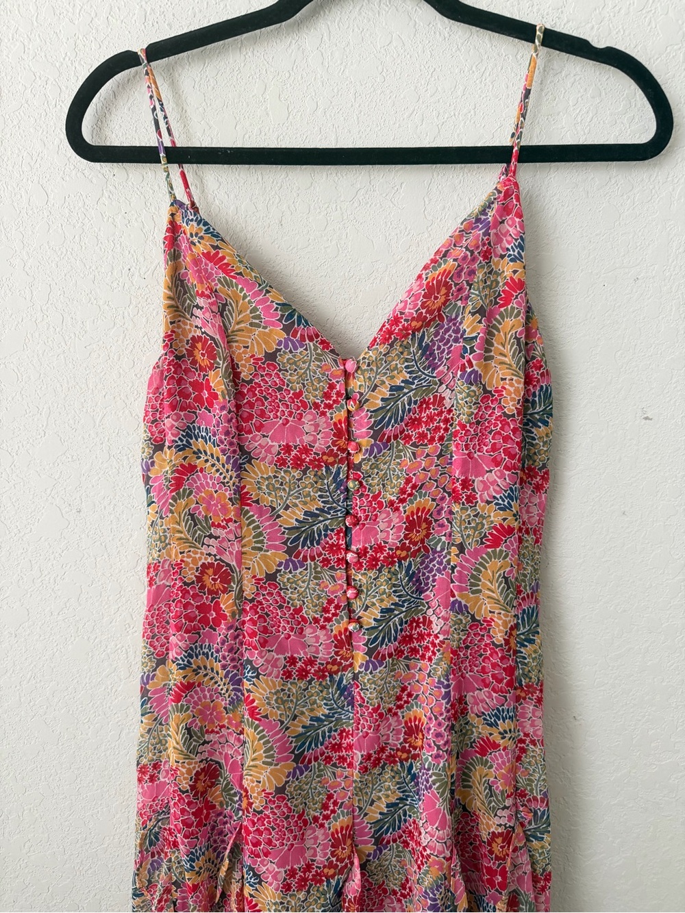 12th Tribe Floral colorful Ruffle Maxi Dress Size Small - Picture 5 of 7